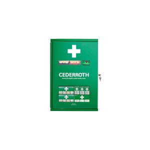 Apteczka ścienna metalowa CEDERROTH FIRST AID CABINET 38x58x17cm z wyposażeniem 1szt. /290900/