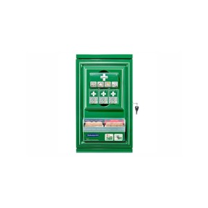 Apteczka ścienna metalowa CEDERROTH SMALL FIRST AID CABINET 26x44x17cm z wyposażeniem 1szt. /291400/