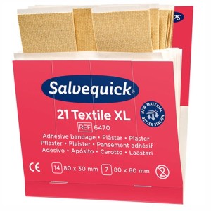 Plastry tekstylne CEDERROTH SALVEQUICK duże 80x30mm i 80x60mm 2 /6470/