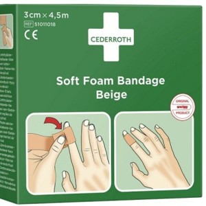 Bandaż piankowy CEDERROTH SOFT FOAM beżowy 3cm x 4,5m 1szt. /51011018/