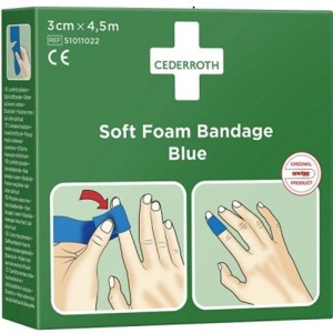 Bandaż piankowy CEDERROTH SOFT FOAM niebieski 3cm x 4,5m 1szt. /51011022/