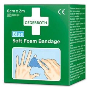 Bandaż piankowy CEDERROTH SOFT FOAM niebieski 6cm x 2,0m 1szt. /51011011/