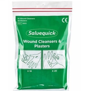 Chusteczki dezynfekujące CEDERROTH SALVEQUICK Z 20 plastrami 10szt. /1880/