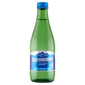 Woda źródlana 330ml gazowana USTRONIANKA PREMIUM butelka szklana 12szt.