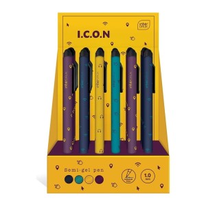 Długopis automatyczny do ekranów dotykowych INTERDRUK ICON obudowa metalowa 1,0mm