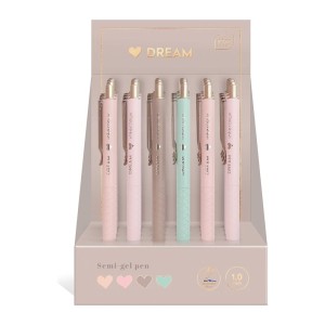 Długopis automatyczny INTERDRUK DREAM obudowa metalowa 1,0mm mix kolorów obudowy wkład niebieski 1szt. /IDŁDREAM/