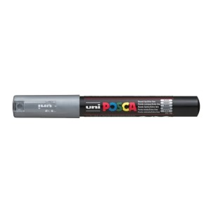 Marker z farbą plakatową okrągły 0,7mm UNI POSCA PC-1M srebrny NR 26 1szt. /UNPC1M/DSR/ /138371/
