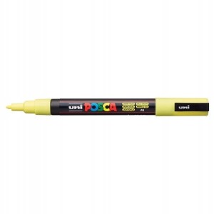 Marker z farbą plakatową okrągły 0,9-1,3mm UNI POSCA PC-3M pastelowy żółty NR P2 1szt. /UNPC3M/DPZO/ /161859/