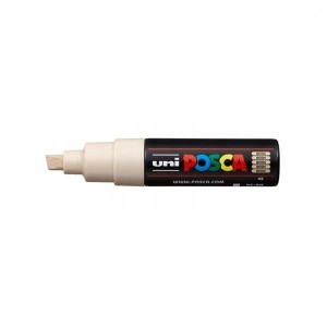 Marker z farbą plakatową ścięty 8,0mm UNI POSCA PC-8K beżowy NR 45 1szt./UNPC8K/6BE/ /138455/
