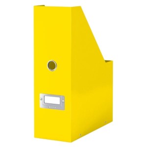 Pojemnik na czasopisma/katalogi kartonowy lakierowany składany 103x330x253mm LEITZ CS WOW żółty /60470016/