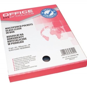 Koszulka zawieszkowa w pudełku A4 55mic krystaliczna OFFICE PRODUCTS 100szt. /2114253590/