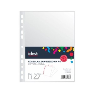 Koszulka zawieszkowa A4 50mic krystaliczna IDEST 100szt.
