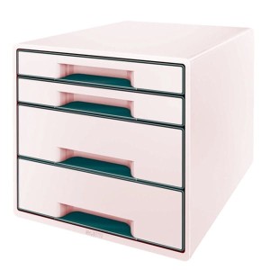 Pojemnik z 4 szufladami LEITZ WOW biały / turkusowy /521320051/