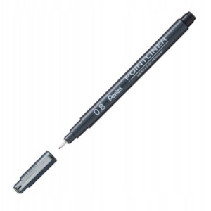 Cienkopis PENTEL POINTLINER czarny 0,8mm 1szt. /S20P-8A/