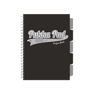 Kołozeszyt A5/100 kratka 80g PUKKA PROJECT BOOK BLACK  GREY czarny 1szt. /3099(BK)-WPC/