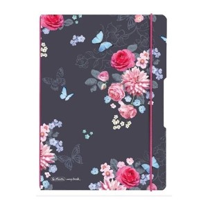 Notatnik z gumką A4/80 40 kratka 40 linia 80g HERLITZ FLEX MY.BOOK OKŁADKA PP LADYLIKE FLOWERS 1szt. /0050021550/