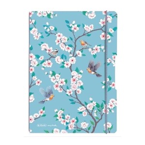 Notatnik z gumką A4/80 40 kratka 40 linia 80g HERLITZ FLEX MY.BOOK OKŁADKA PP LADYLIKE BIRDS 1szt. /0050021543/
