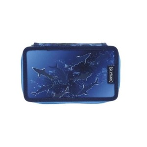 Piórnik podwójny z wyposażeniem HERLITZ DEEP SEA 23 ELEMENTY 1szt. /0050043385/