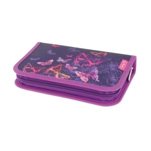 Piórnik pojedynczy dwuklapkowy z wyposażeniem HERLITZ BUTTERFLIES 31 elementów 1szt. /0050038145/