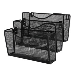 Zestaw 3 półek naściennych metalowych Q-CONNECT OFFICE SET czarny /KF16574/