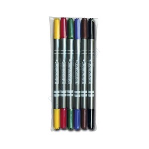 Pisaki 6 kolorów dwustronne FIBRACOLOR 6szt. /SA210016/