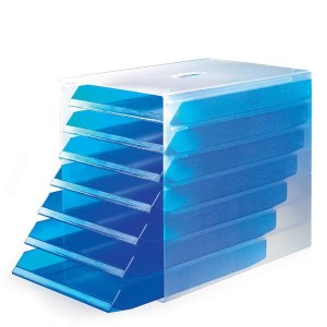 Pojemnik z 7 szufladami A4 IDEALBOX niebieski /17120005 40/