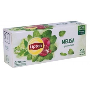 Herbata ziołowo-owocowa z zawieszką LIPTON melisa z granatem 20szt.