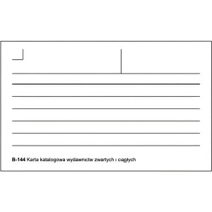 Druk offsetowy karta katalogowa wydawnictw A7 100 kartek TYPOGRAF /02087/