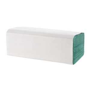 Ręcznik ZZ zielony makulatura 1-warstwowy 36g 4000szt. 20op. x 200 listków 23x25cm NEXXT ZIGZAG ECONOMY system T5 /NHT44/