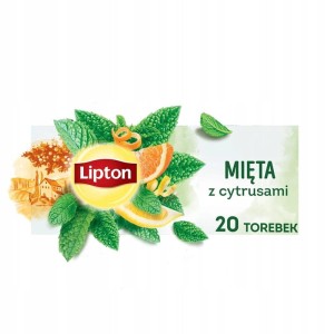Herbata ziołowo-owocowa z zawieszką LIPTON mięta z cytrusami