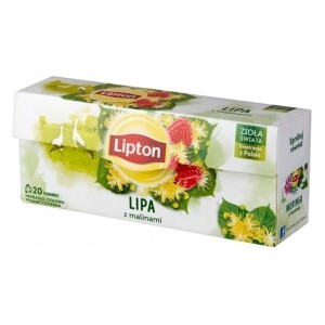 Herbata ziołowo-owocowa z zawieszką LIPTON lipa z malinami 20szt.