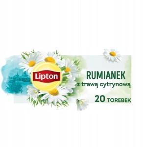 Herbata ziołowa z zawieszką LIPTON rumianek z trawą cytrynową 20szt.