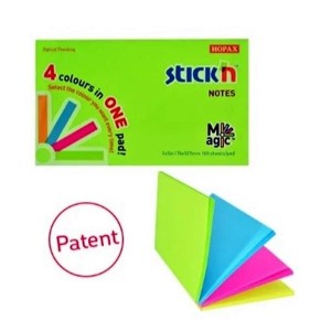 Notes samoprzylepny 76x127mm 100 kartek neonowy mix STICKN MAGIC PAD  /21573/
