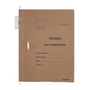 Teczka zawieszkowa na akta osobowe DONAU brązowa 1szt. /7437001PL-02/