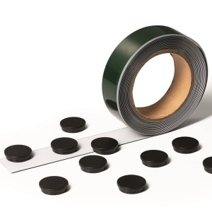 Taśma samoprzylepna na magnesy 5000mm x 35mm z 10 magnesami biała /171702/