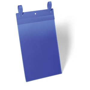 Kieszeń magazynowa z paskami montażowymi A4 pionowa DURABLE niebieska 50szt. /1750 07/