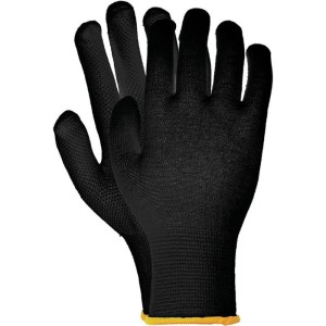 Rękawice bawełniane rozmiar L/09 RMICROLUX kropka PCV czarne 2szt.