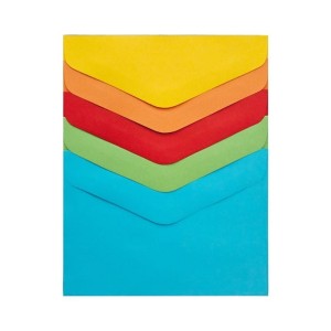 Koperta ozdobna C6 114x162mm satynowa mix kolorów intensywnych 110G/M2 10szt. /280253/