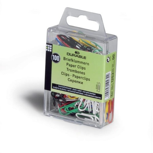 Spinacze kolorowe 26mm DURABLE 100 sztuk.jpg