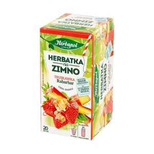 Herbata owocowa na zimno HERBAPOL truskawka z rabarbarem 20szt.
