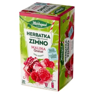 Herbata owocowa na zimno HERBAPOL malina z granatem 20szt.