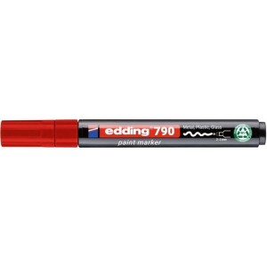 Marker olejowy okrągły 2-3mm EDDING E-790 PCR  czerwony 1szt.  /ED-790PCR002/