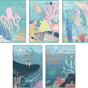 Zeszyt A5/32 kratka 70g z marginesem brak adresówki okładka matowa TOP 2000 OCEAN WONDERS mix wzorów 1szt. /400182343/