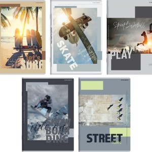 Zeszyt A5/60 kratka 70g z marginesem brak adresówki okładka laminowana TOP 2000 POSTER mix wzorów i kolorów 1szt. /400181871/
