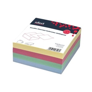 Kostka biurowa kolorowa nieklejona 85x85x35mm IDEST 1szt.