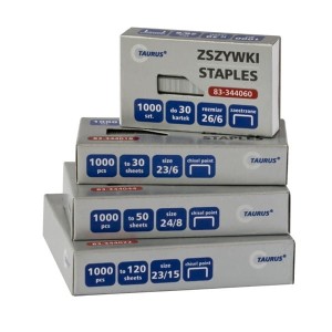 Zszywki 23/6 Taurus 1000szt/83-344018/