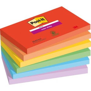 Notes samoprzylepny 76x127mm 6x90 kartek PALETA PLAYFUL 3M POST-IT SUPER STICKY mix kolorów 6szt. /3M-4054596924468/
