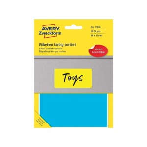 Etykiety papierowe 98x51mm AVERY ZWECKFORM do opisu ręcznego 30ark 90etykiet mix kolorów /51046 /