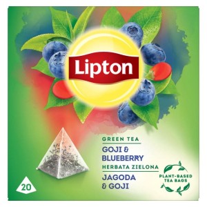 Herbata zielona LIPTON GREEN TEA PIRAMIDKI JAGODA I GOJA 20szt. /SP-108345/