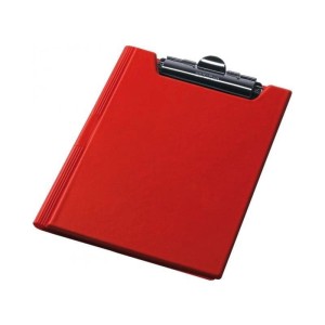 Deska z klipem A4 pojedyncza PANTA PLAST z karabińczykiem czerwona 1szt. /0315-0017-05/